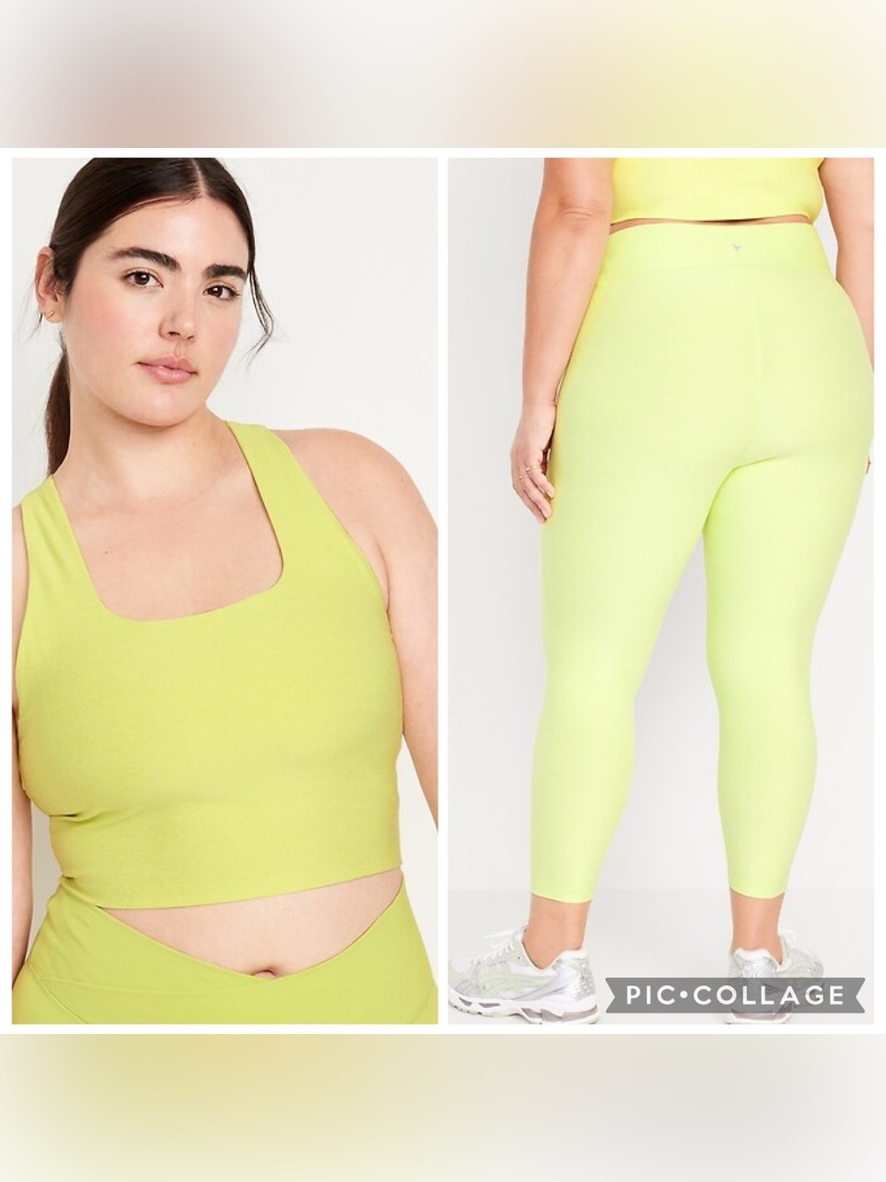 Old Navy Light Support CloudComfy Longline Bra & High-Waisted Legging Sz3X